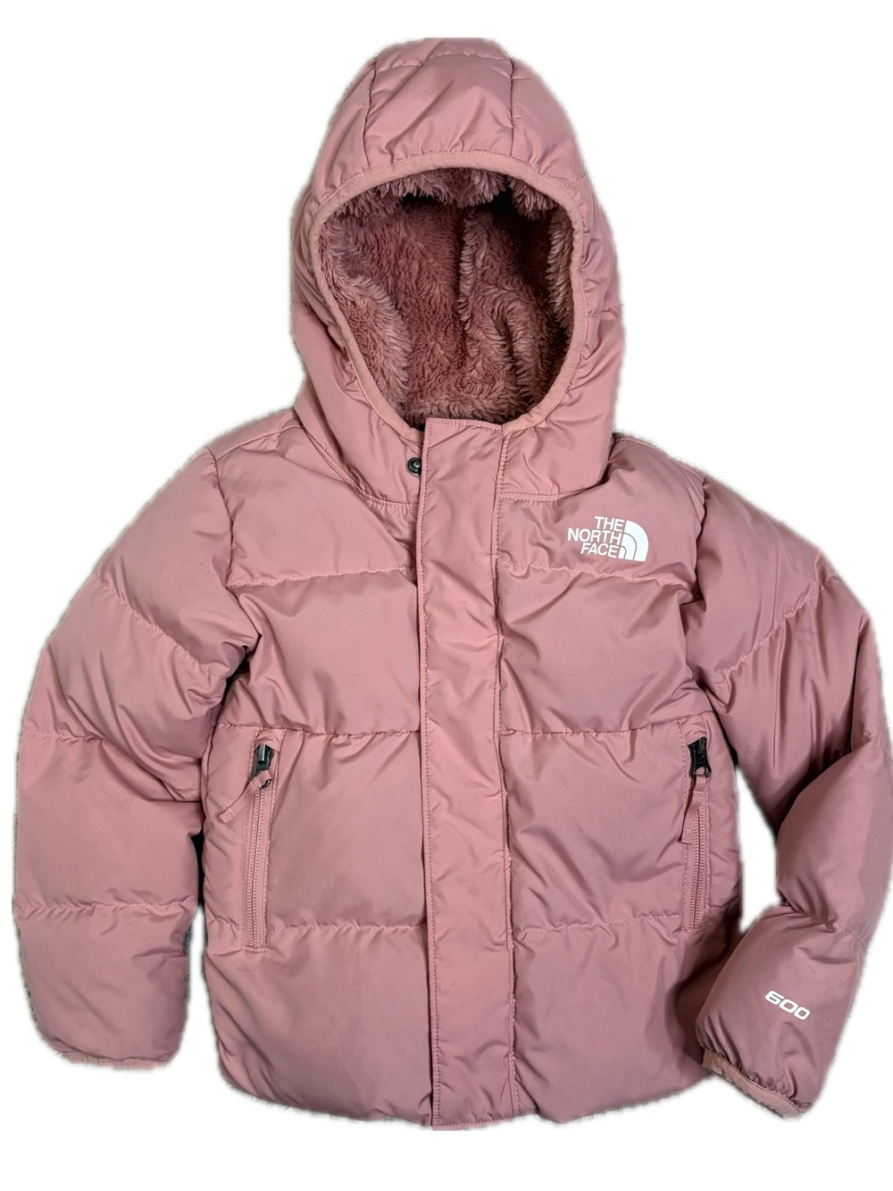 The North Face Kids North Down Hooded Puffer Jacket Girls Infant Size 3 Pink
